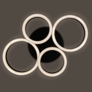 Светильник потолочный с/д General GSMCL-Smart64 105w Centurion-5 черный RGB (4кр) 105Вт 3000-6500К 6400Лм 260х130мм с пультом (1/5)