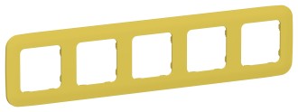 FLITE Рамка 5-местная РУ-5-А-ФлЖК желтый карри IEK