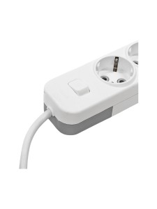 EL-BI,Myra,удлинитель 4гн3м с/з с выкл. белый,527-010203-422