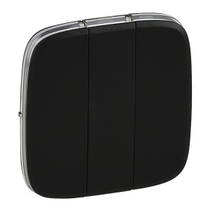 Valena Allure - Лицевая панель для выключателя трехклавишного, антрацит