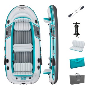 65159 Надувная лодка "Adventure Elite X5 Raft Set" вёсла, насос 364х166см BESTWAY