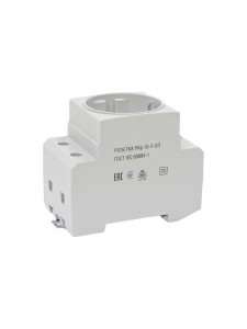 Розетка РАр10-3-ОПс заземлением на DIN-рейку IEK