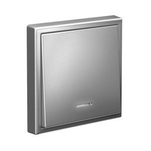 ARTGALLERY 1-клавишный ВЫКЛЮЧАТЕЛЬ с подсветкой, 10АХ, механизм, быстрозажим. клем., СТАЛЬ