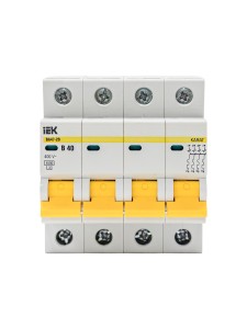 KARAT Автоматический выключатель ВА47-29 4P B 40А 4,5кА IEK