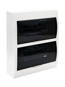 Корпус пластиковый ЩРН-П-24 черн. прозр. дверь IP41 GENERICA