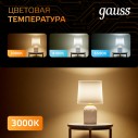 Лампа Gauss A60 16W 1440lm 3000K E27 LED 1/10/50