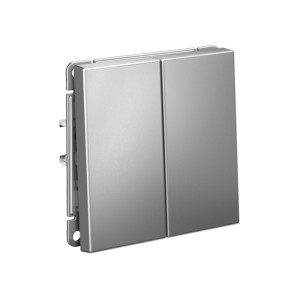 ARTGALLERY 2-клавишный ПЕРЕКЛЮЧАТЕЛЬ, сх.6/2, 10АХ, механизм, СТАЛЬ