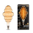 Лампа светодиодная Black Vintage Filament Flexible BD200 6Вт 2400К E27 200*410 Golden Gauss 158802006