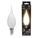 Лампа Gauss Filament Свеча на ветру 9W 590lm 3000К Е14 milky LED 1/10/50