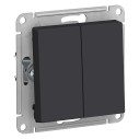 Выключатель 2-клавишный Schneider Electric AtlasDesign ATN001051 Карбон