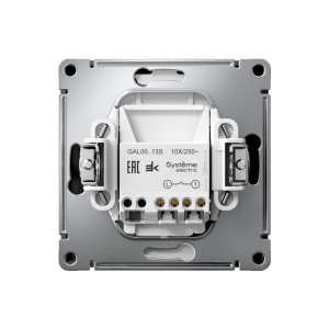 ARTGALLERY 1-клавишный ВЫКЛЮЧАТЕЛЬ с подсветкой, 10АХ, механизм, быстрозажим. клем., КАРБОН