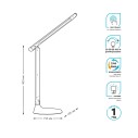 Светильник настольный Gauss модель GTL204 10W 550lm 2700-6500K 170-265V белый диммируемый + ночник LED 1/10/30