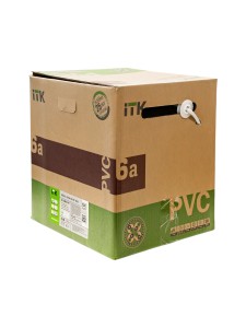 ITK Витая пара S/FTP кат.6A 4х2х23AWG solid PVC серый (305м)