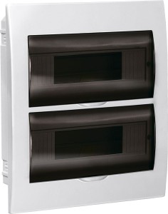 Корпус пластиковый ЩРВ-П-24 черн. прозр. дверь IP41 GENERICA