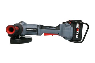 Аккумуляторная бесщеточная УШМ E0234 PROFIPOWER Серия 40B 40B-230 (40В, 230мм, Li-ion-2шт, 8.0Ач, 0-6000об/мин, З/У)