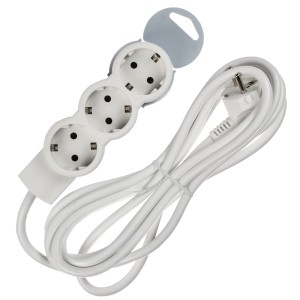 STANDARD Удлинитель У03 3 места 2P+PE 3м 3х1,5мм2 16А белый IEK
