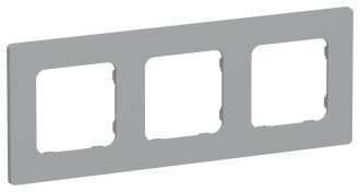 FLITE Рамка 3-местная РУ-3-К-ФлС серый IEK