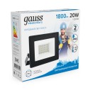 Прожектор Gauss Elementary 20W 1800lm 6500К 200-240V IP65 черный LED 1/20