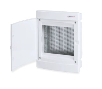 U24CW IT, Щит встраиваемый мультимедийный, 2 ряда, белая дверца, IP40