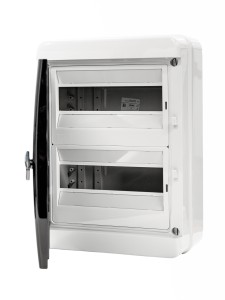 TEKFOR Корпус пластиковый КМПн-24 IP65 черная прозрачная дверь IEK