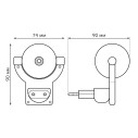 Светильник розеточный MOOD 0,5W 220-240V розовый с фиксированной проекцией и датчиком освещённости LED 1/50