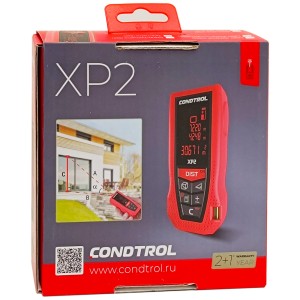 Лазерный дальномер XP2 (Красный / 70 м / +- 1.5 мм / 2хААА / Чехол), CONDTROL
