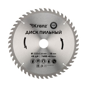 Диск пильный 235 мм х 48 зуб х 30 мм KRANZ