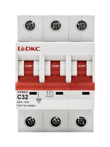 Автоматический выключатель YON max типа MD63S, 4,5кА, 3 полюса, хар-ка C, 32А DKC