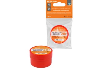 Флюс для пайки, паста паяльная канифольно-вазелиновая, 20 г, банка, инд. упаковка, серия "Алмаз" TDM