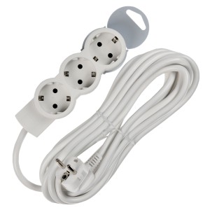 STANDARD Удлинитель У03 3 места 2P+PE 5м 3х1,5мм2 16А белый IEK
