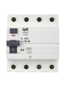 ARMAT Выключатель дифференциального тока R10N 4P 25А 30мА тип A IEK