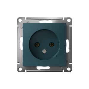 ATLASDESIGN РОЗЕТКА без заземления без шторок, 16А, механизм, ИЗУМРУД