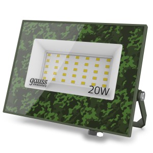Прожектор светодиодный Gauss Elementary 20W 1800lm IP65 6500К ХАКИ 1/60