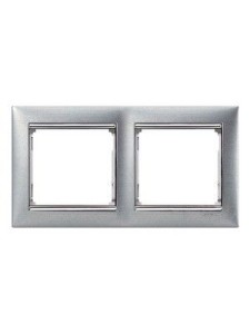 VALENA DIY Рамка 2-местная алюминий модерн