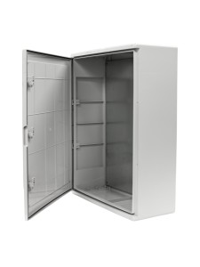 Пластиковый корпус 800х600х260 (ВхШхГ) серая дверь, с монтажной платой, IP65, IK08