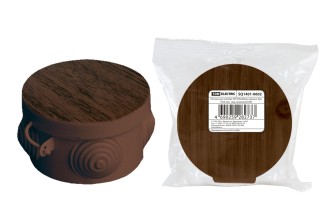 Распаячная коробка ОП D85х40мм, крышка, бук, IP54, 4вх. инд. штрихкод TDM