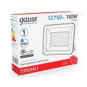 Прожектор светодиодный Gauss Elementary 150W 12750lm IP65 6500К ПРОМО G2 черный 1/10