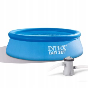28108NP Бассейн надувной круглый EASY SET 244х61см с фильтр-насосом 1250л/ч INTEX