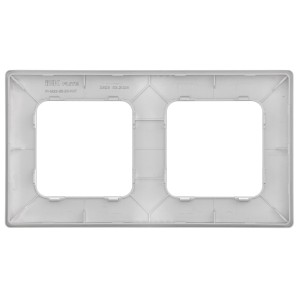 FLITE Рамка 2-местная РУ-2-К-ФлА алюминий IEK