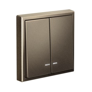 ARTGALLERY 2-клавишный ВЫКЛЮЧАТЕЛЬ с подсветкой, сх.5а, 10АХ, механизм, МОККО