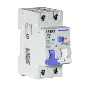 FMO-EL-1P+N 25A 30mA 6kA тип AC, х-ка B, 2M Дифавтомат