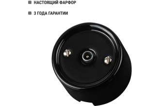 Розетка TV проходная черная «Болонь» TDM