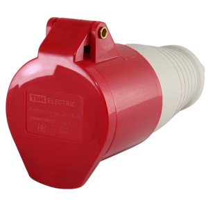 Розетка 215 переносная 3P+PE+N 16А 380В IP44 TDM