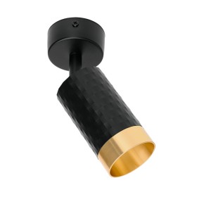 Накладной светильник WOLTA WSL-GU10/S10BG IP20 под лампу GU10 Чёрный/золото CELLA D60x170