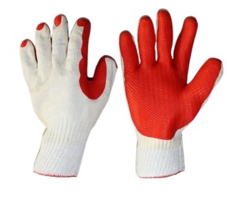 Перчатки из отбеленного хлопка 10 класса, с ламинированным латексным покрытием для защиты от минимальных рисков, артикул TF-S201(размер 10)