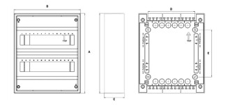 N12-ALFA, Щит навесной, 1 ряд, 12+2 мод., прозрач. дверца, IP40