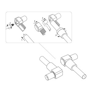 TV-разъем штекер без пайки белый угловой REXANT
