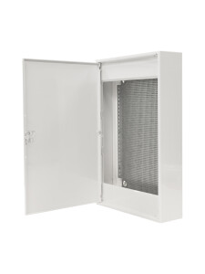 N36-ALFA W IT, Щит навесной мультимедийный, 3 ряда, белая дверца, IP40