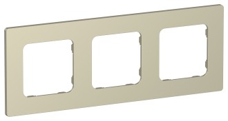 FLITE Рамка 3-местная РУ-3-К-ФлШ шампань IEK