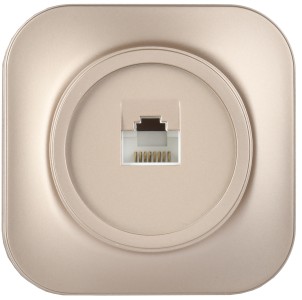 GLORY Розетка для открытой установки компьютерная RJ45 кат.5E РК10-ХШм шампань матовый IEK